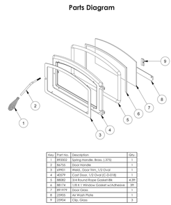 Parts Diagram 2 Diagram and Parts List for 5520  US Stove Company Heating Stove